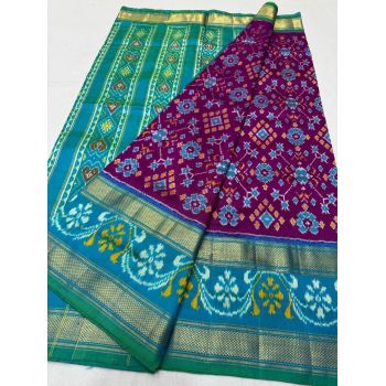 PSNTIDSS5Y03NDCD28- Ikat silk saree