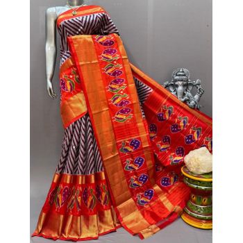 PSNTIDSS5Y03NDCD34- Ikat silk saree