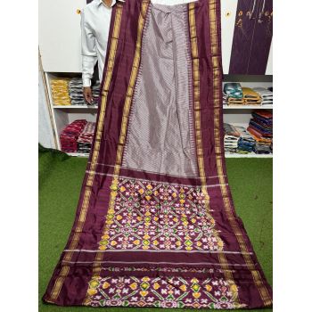 PSRGIDSS5Y05TZDC07- Ikat silk saree