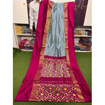 PSRGIDSS5Y05TZDC25- Ikat silk saree