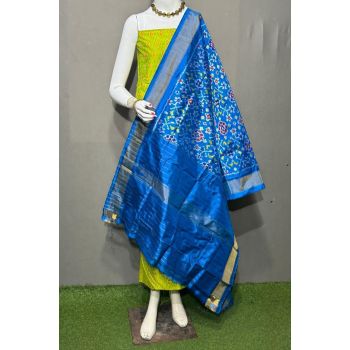 PSRGSDST5Y06FFCD04- Ikat Silk dupatta with Ikat sico top