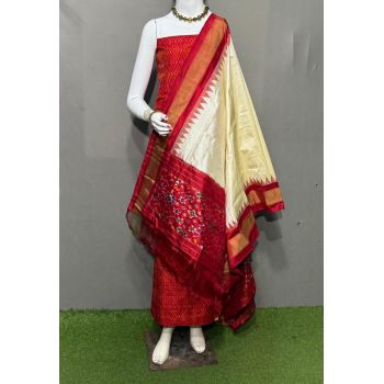 PSRGSDST5Y06FFCD08- Ikat Silk dupatta with Ikat sico top