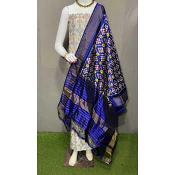 PSRGSDST5Y06FFCD09- Ikat Silk dupatta with Ikat sico top