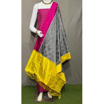PSRGSDST5Y06FFCD16- Ikat Silk dupatta with Ikat sico top