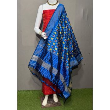 PSRGSDST5Y06FFCD17- Ikat Silk dupatta with Ikat sico top