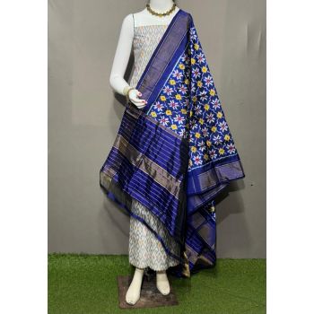 PSRGSDST5Y06FFCD22- Ikat Silk dupatta with Ikat sico top