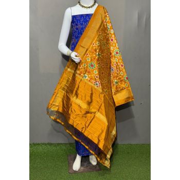 PSRGSDST5Y06FFCD23- Ikat Silk dupatta with Ikat sico top