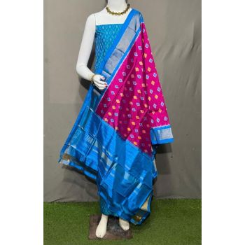 PSRGSDST5Y06FFCD25- Ikat Silk dupatta with Ikat sico top