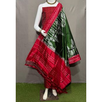 PSRGSDST5Y06FFCD28- Ikat Silk dupatta with Ikat sico top