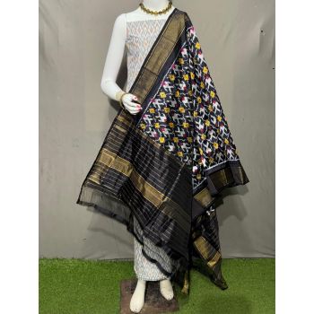 PSRGSDST5Y06FFCD35- Ikat Silk dupatta with Ikat sico top