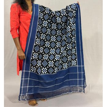 PSSIICDP5Y04IBDC15- Double Ikat cotton dupatta