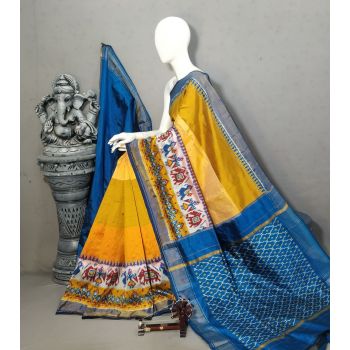 PALUIDSS5Y10BBCD02- Ikat silk saree