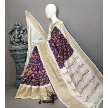 PALUIDSS5Y10BBCD06- Ikat silk saree