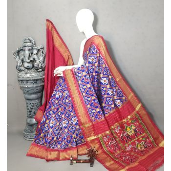 PALUIDSS5Y10BBCD13- Ikat silk saree
