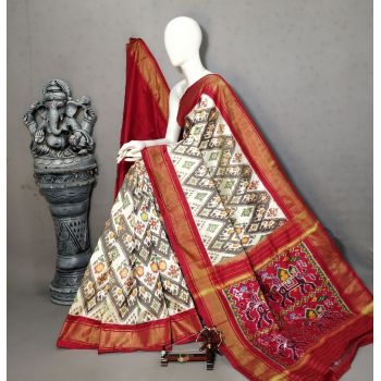 PALUIDSS5Y10BBCD14- Ikat silk saree