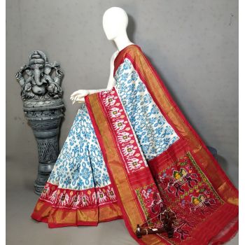 PALUIDSS5Y10BBCD17- Ikat silk saree