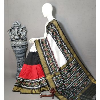 PALUIDSS5Y10BBCD19- Ikat silk saree