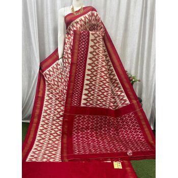 PASKILWS5Y10XEDC05- light weight Ikat silk saree