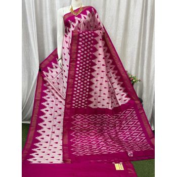 PASKILWS5Y10XEDC07- light weight Ikat silk saree