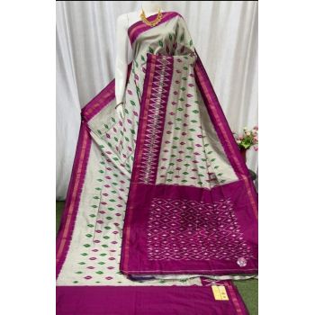 PASKILWS5Y10XEDC08- light weight Ikat silk saree