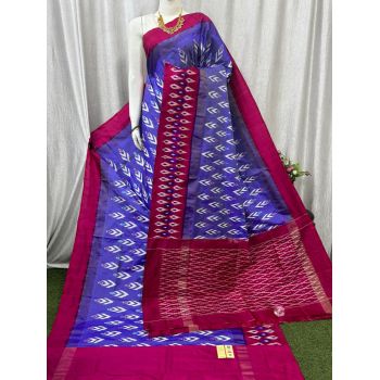 PASKILWS5Y10XEDC09- light weight Ikat silk saree