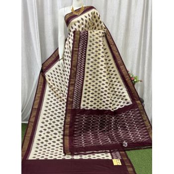 PASKILWS5Y10XEDC15- light weight Ikat silk saree