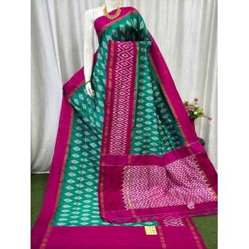 PASKILWS5Y10XEDC19- light weight Ikat silk saree