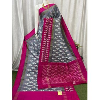 PASKILWS5Y10XEDC21- light weight Ikat silk saree