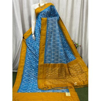 PASKILWS5Y10XEDC30- light weight Ikat silk saree