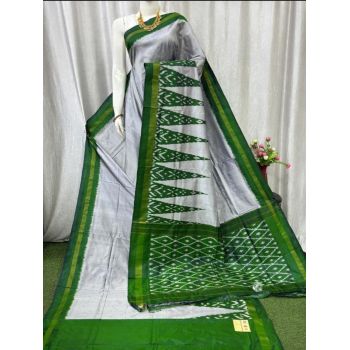 PASKILWS5Y10XEDC33- light weight Ikat silk saree