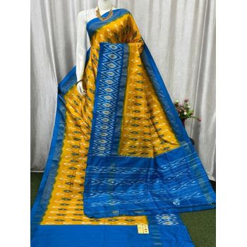 PASKILWS5Y10XEDC38- light weight Ikat silk saree