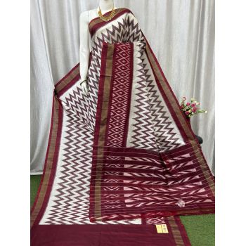 PASKILWS5Y10XEDC41- light weight Ikat silk saree