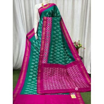 PASKILWS5Y10XEDC46- light weight Ikat silk saree