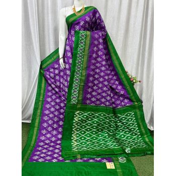 PASKILWS5Y10XEDC55- light weight Ikat silk saree