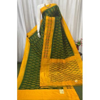 PASKILWS5Y10XEDC56- light weight Ikat silk saree