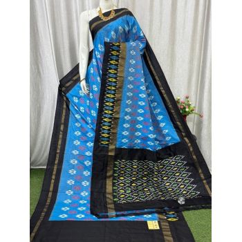 PASKILWS5Y10XEDC63- light weight Ikat silk saree