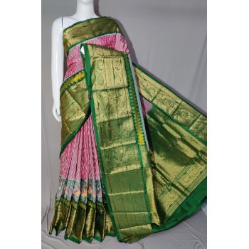 PDLSKBRS5Y10EDCC10- Kanchi border Ikat silk saree