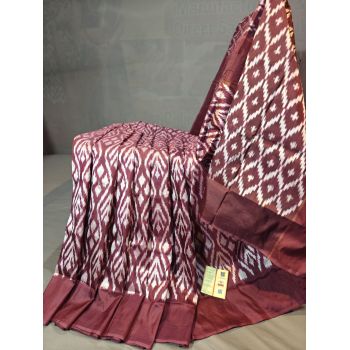 PGMRILWS5Y10SFCD02- light weight Ikat silk saree