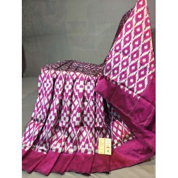 PGMRILWS5Y10SFCD03- light weight Ikat silk saree
