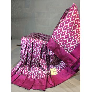 PGMRILWS5Y10SFCD04- light weight Ikat silk saree