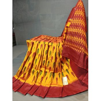 PGMRILWS5Y10SFCD18- light weight Ikat silk saree