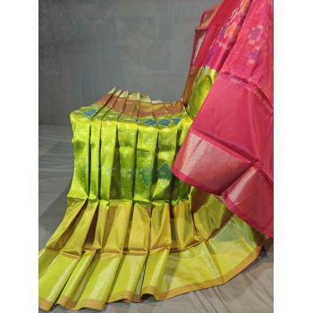 PGMRISSS5Y10ISDC02- Ikat soft silk saree
