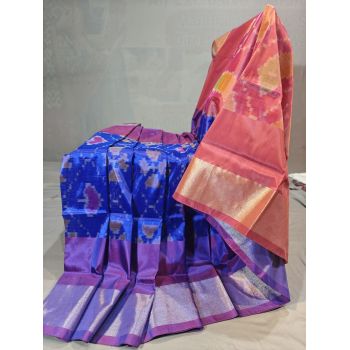 PGMRISSS5Y10ISDC05- Ikat soft silk saree