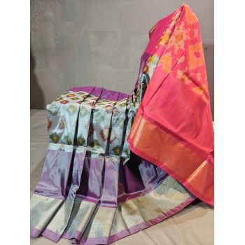 PGMRISSS5Y10ISDC10- Ikat soft silk saree