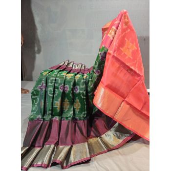 PGMRISSS5Y10ISDC11- Ikat soft silk saree