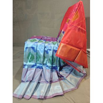 PGMRISSS5Y10ISDC13- Ikat soft silk saree