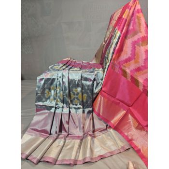 PGMRISSS5Y10ISDC23- Ikat soft silk saree