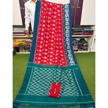 PSRGICTS5Y11INDC16- Ikat cotton saree