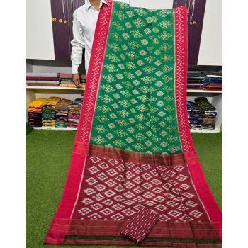 PSRGICTS5Y11INDC71- Ikat cotton saree
