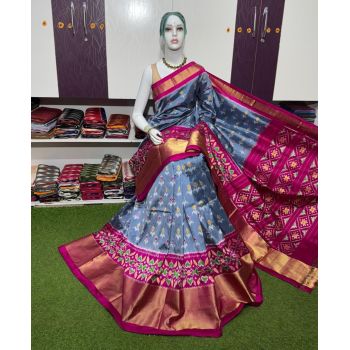 PSRGIDSS5Y09BBCD19- Ikat silk saree